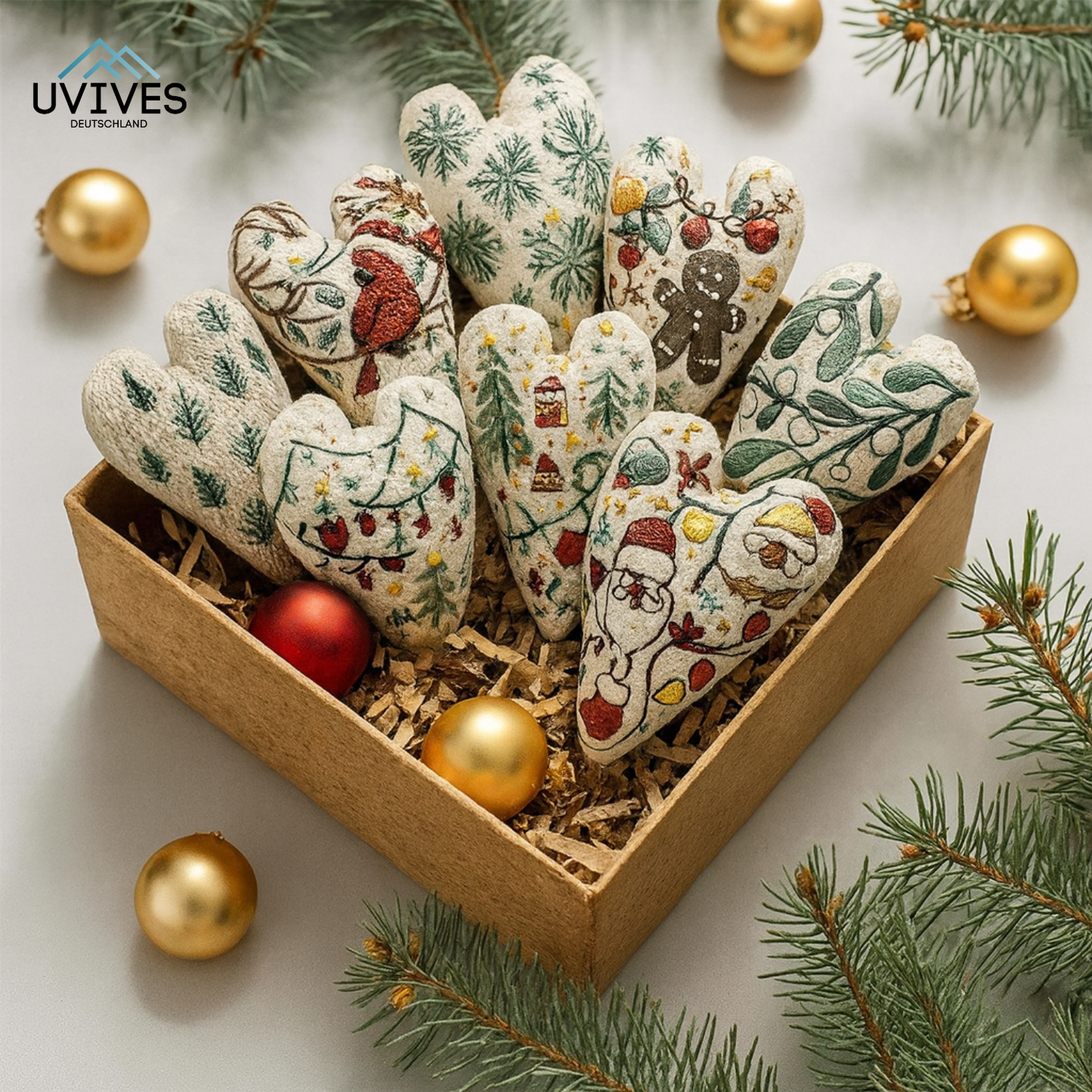 Handcrafted Christmas Decoration with Love for Winter