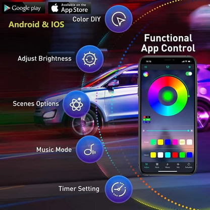 Transform Your Car's Interior with Vibrant LED Lighting