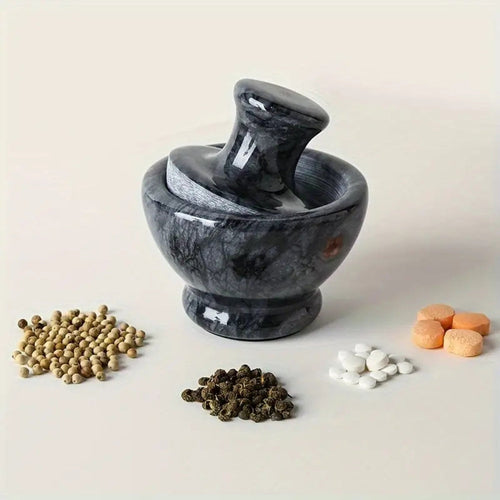 Herb and Spice Grinder Set – Marble Mortar with Pestle