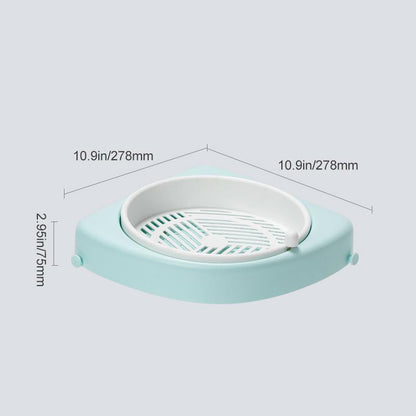 Rotating Corner Shelf for Bathroom Use