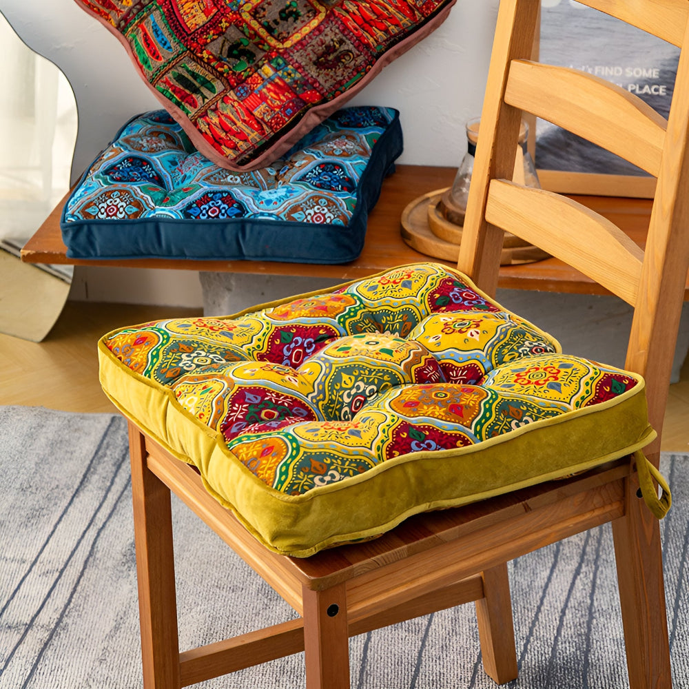 Bohemian Bliss Tie-Down Cushion for Cozy Spaces