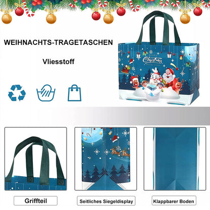 Colorful Holiday Gift Bags with Sturdy Handles - Assorted Designs