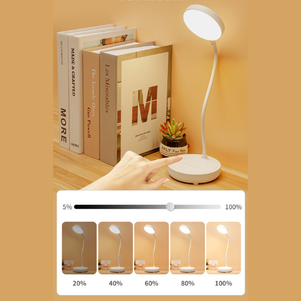 Touch-Controlled LED Desk Lamp with Adjustable Brightness Settings