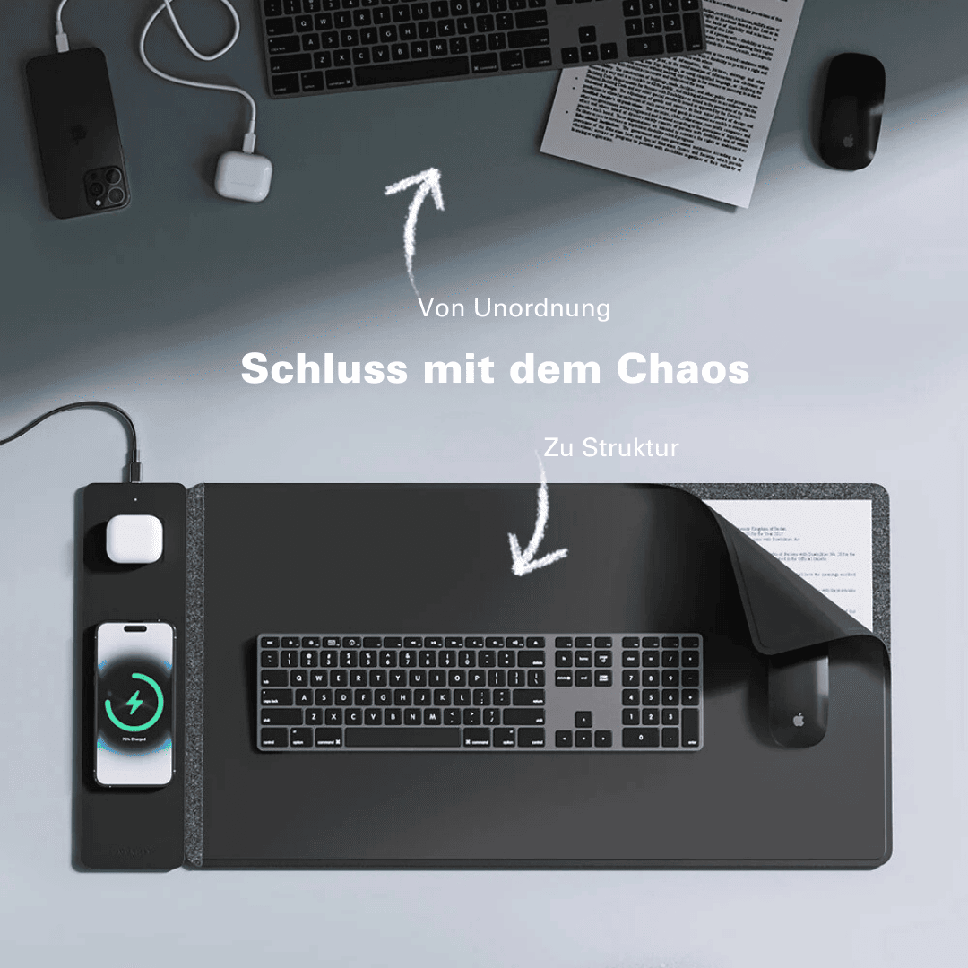 3-in-1 Magnetic Wireless Charging Mouse Pad | Charge, Work, and Light