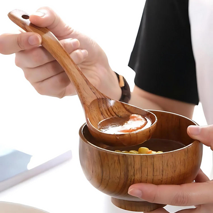 Eco-Friendly Wooden Soup Spoon - Single Unit
