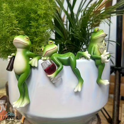Cheeky Frog Decoration for Pots and Gardens