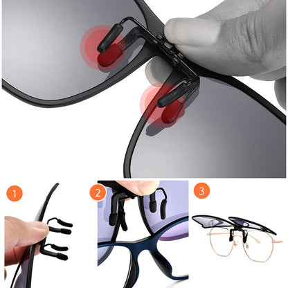 Folding Polarized Clip-On Sunglasses – New Design