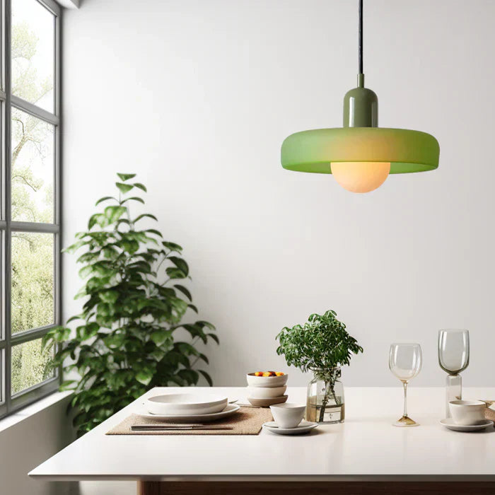 Modern Colorful Glass Pendant Light - Stylish Fixture for Living and Dining Areas