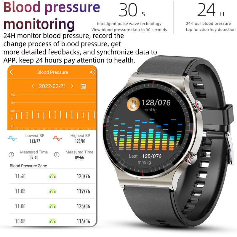 Health Monitoring Smart Watch with EKG, Blood Oxygen, and Heart Rate