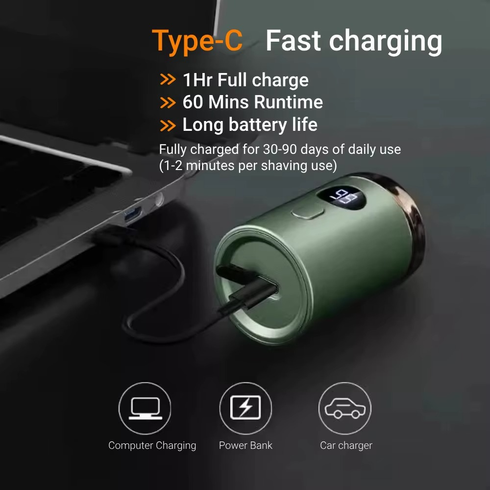 Compact Rechargeable Electric Shaver for Effortless Grooming