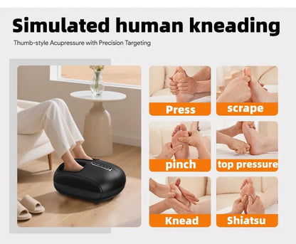 Heat and Air Compression Foot Massager with Remote, LCD Display & Adjustable Intensity