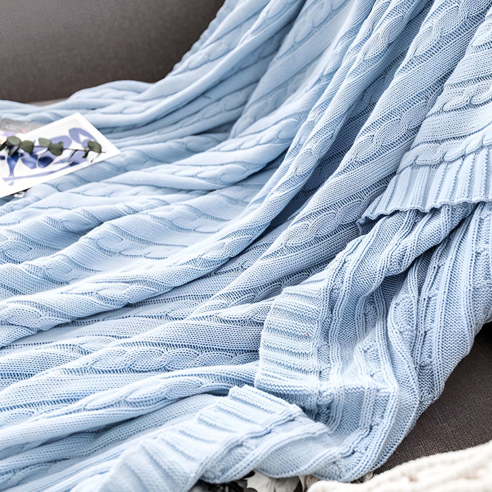 Cozy Cotton Cable Knit Blanket for Ultimate Comfort