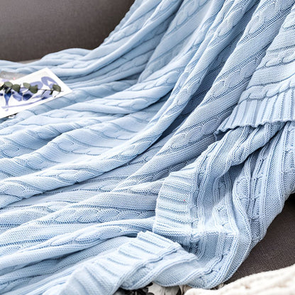 Cozy Cotton Cable Knit Blanket for Ultimate Comfort