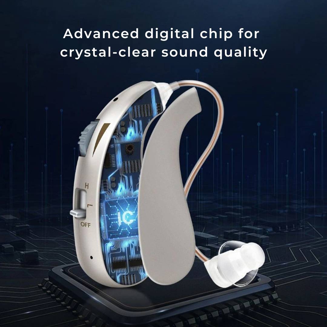 Rechargeable Digital Hearing Amplifier for Clear Sound - Comfortable for Adults & Seniors