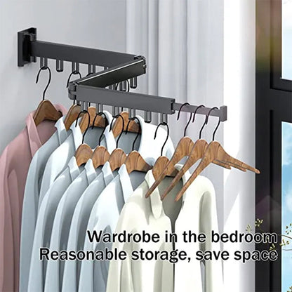 Folding Drying Rack with Aluminum Alloy Ring Hook