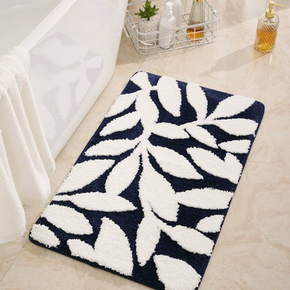 Serenity Leaf Design Bath Mat for Ultimate Comfort