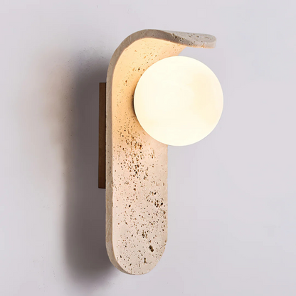 Natural Elegance Wall Lamp in Travertine – Warm Design Accent