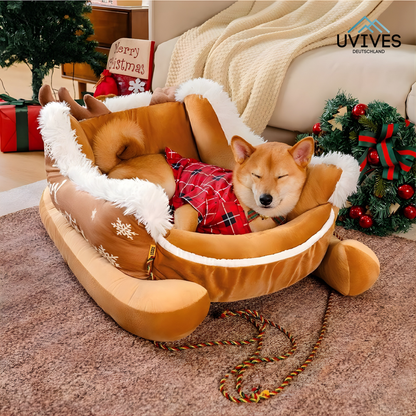 Festive Dog Bed for Cozy Winter Days