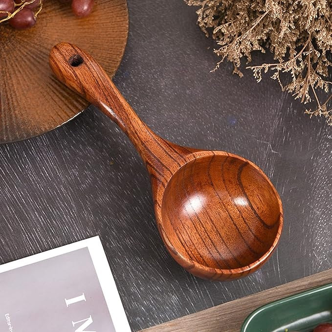 Versatile Wooden Serving Scoop - 1 Piece