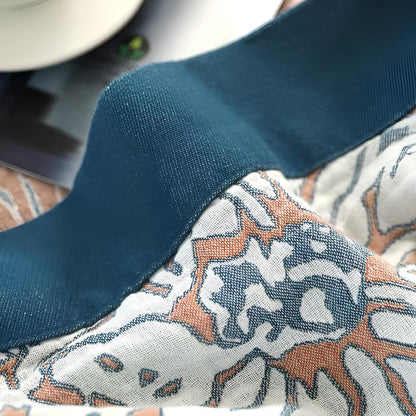 Serene Floral Cotton Throw Blanket for Year-Round Comfort
