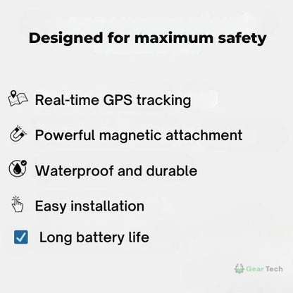 Motorcycle GPS Tracker - Waterproof, Magnetic, No Subscription Needed for Global Use