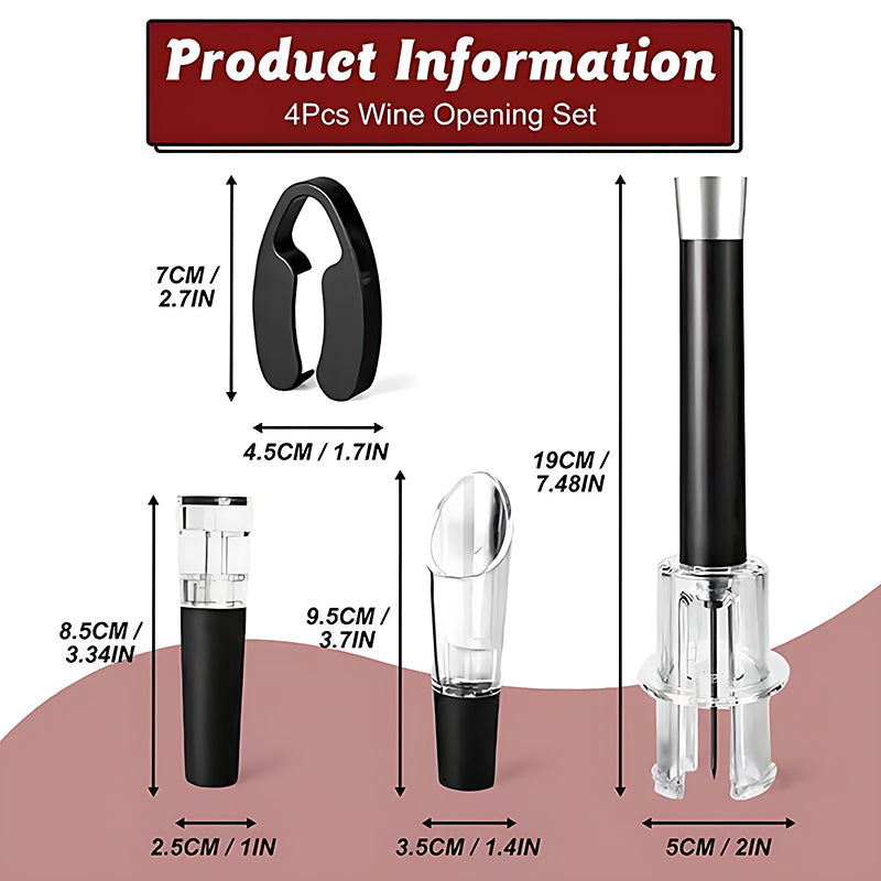 Corkscrew Wine Opener Set with Air Pump
