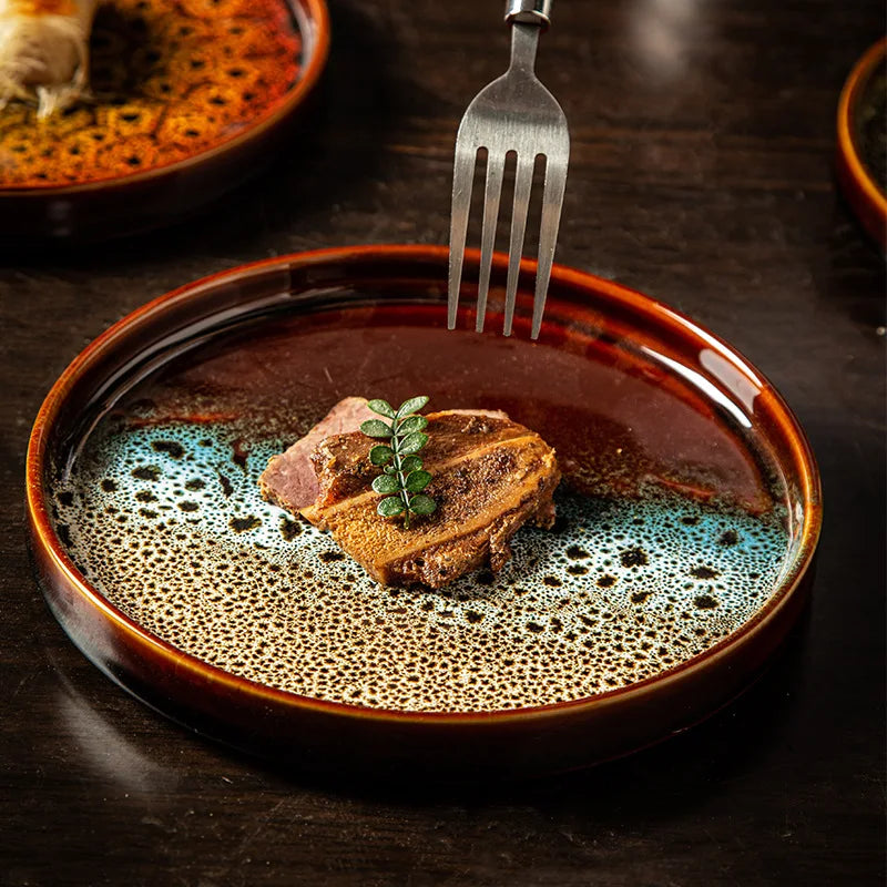 7.5-Inch Elegant Ceramic Serving Tray for Culinary Delights