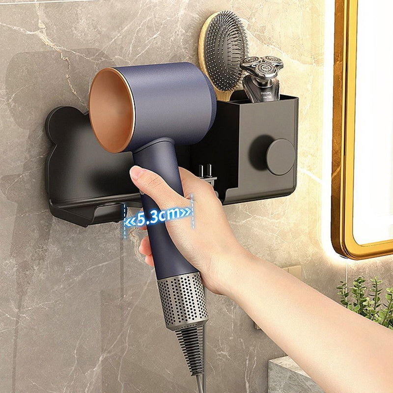 Wall-Mounted Holder for Hair Dryer in Bathroom