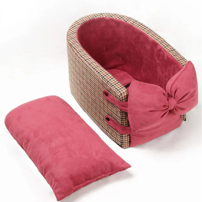 Chic & Cozy Pet Car Seat for Safe Travel