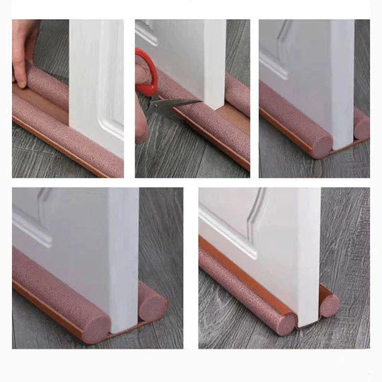 Double Draft Stopper – Keeps Cold, Dust & Insects Out | Sliding Door Seal for Energy & Noise Reduction