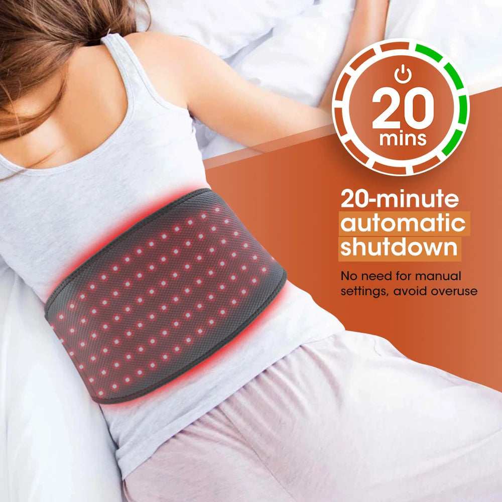 Near Infrared Waist Wrap for Pain Relief - 660nm 850nm Red Light Therapy Belt