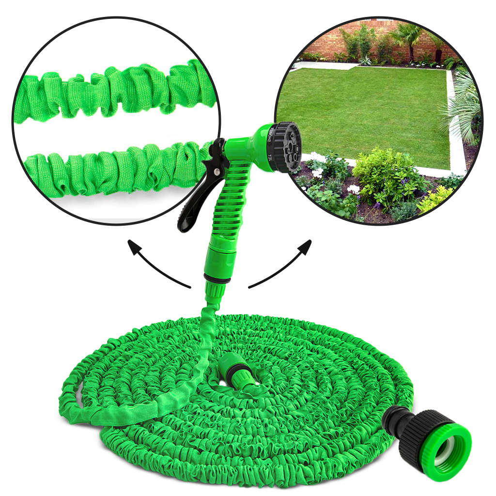 Expandable Garden Hose with Spray Nozzle