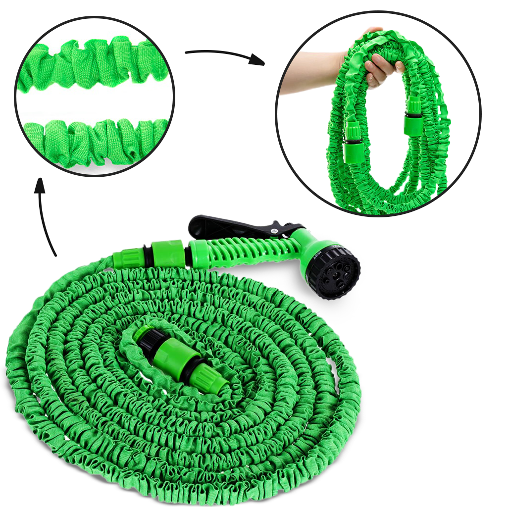 Expandable Garden Hose with Spray Nozzle
