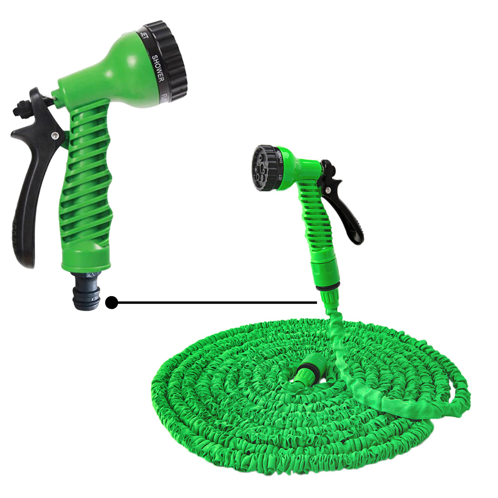 Expandable Garden Hose with Spray Nozzle