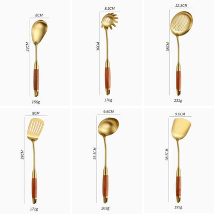 Gourmet Gold Kitchen Tool Set | 6-Piece Essentials