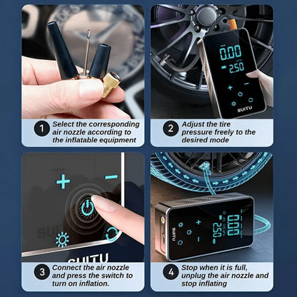 Portable Wireless Tire Inflator for Effortless Convenience