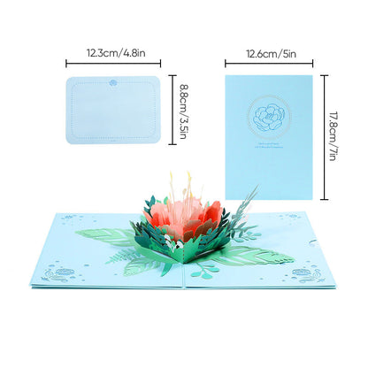 Elegant 3D Floral Pop-Up Card for Mother's Day Gift