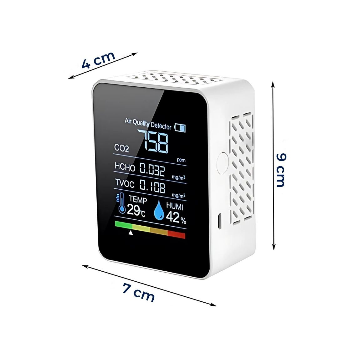 Real-Time Air Quality Detector - CO2 Carbon Dioxide Monitor for Clean Air