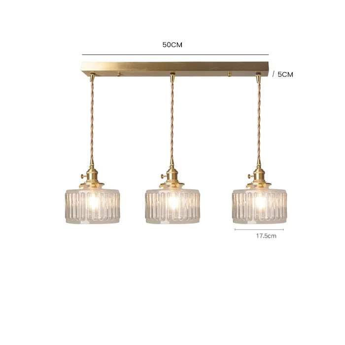 Celeste Vintage Pendant Light with Crystal Accents