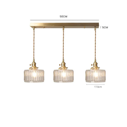 Celeste Vintage Pendant Light with Crystal Accents