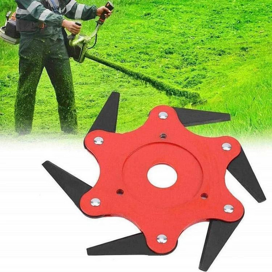 6-Tooth Steel Lawn Blade with Accessories - Last Day Discount