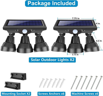 Outdoor Solar Floodlight with Motion Detection for Security