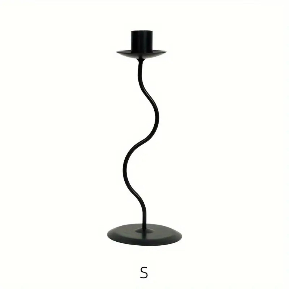 Elegant Curved Iron Candle Stand for All Occasions