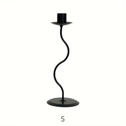 Elegant Curved Iron Candle Stand for All Occasions