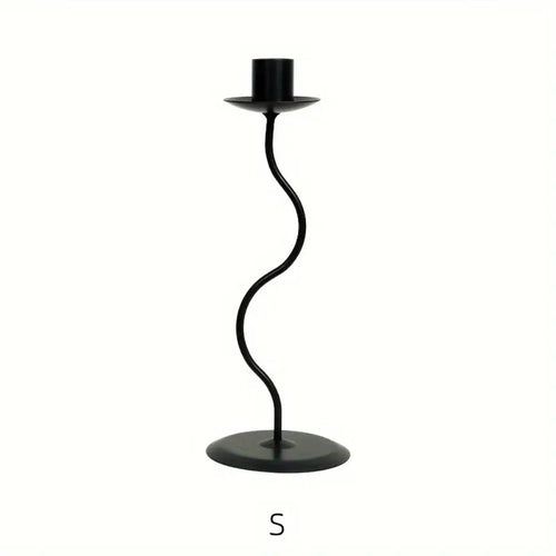 Elegant Curved Iron Candle Stand for All Occasions