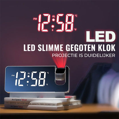 Advanced Projection Alarm Clock with USB Charging