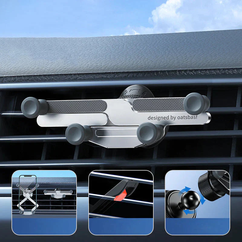 Sleek Car Phone Mount with 360-Degree Rotation