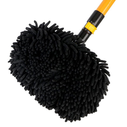Telescopic Car Wash Mop with 90° Swivel Joint and Microfiber Cover for Roof, Hood, and Windows