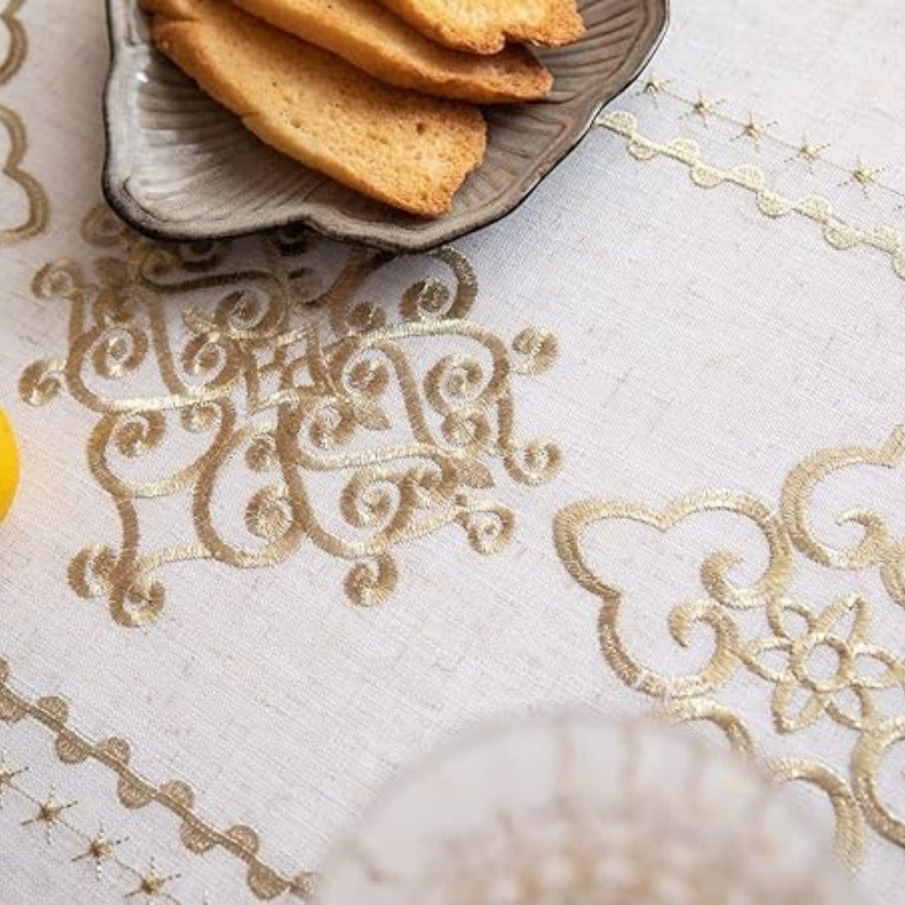 Elegant Embroidered Table Cover for Stylish Dining