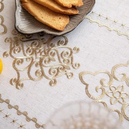 Elegant Embroidered Table Cover for Stylish Dining